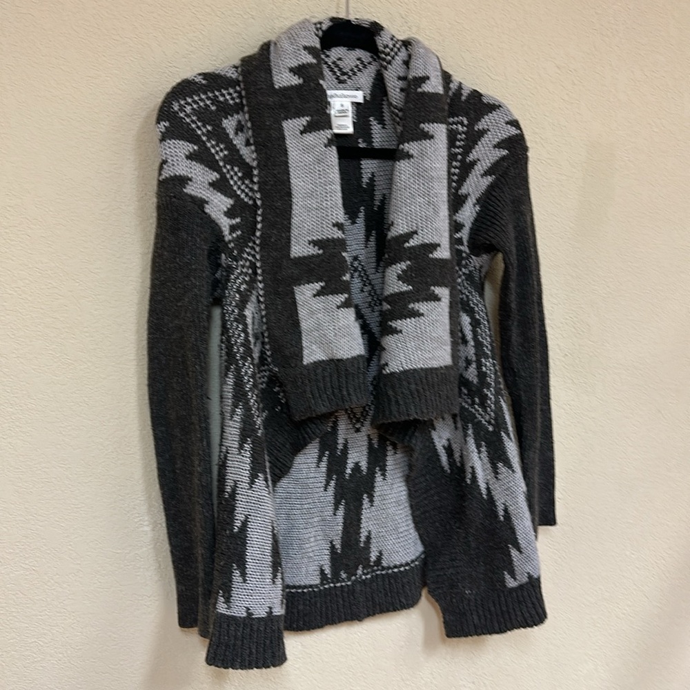 John Paul Richared womans boho Draped Open Front Cardigan sweater size S - Picture 3 of 6